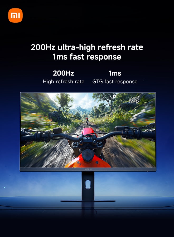 Gaming Monitor G24i 2026 23.8” FHD Fast IPS Display, 200Hz, 1ms GTG, HDR400, FreeSync Premium, 95% DCI-P3, Eye Care, DP + HDMI | P24FDA-RGGL black