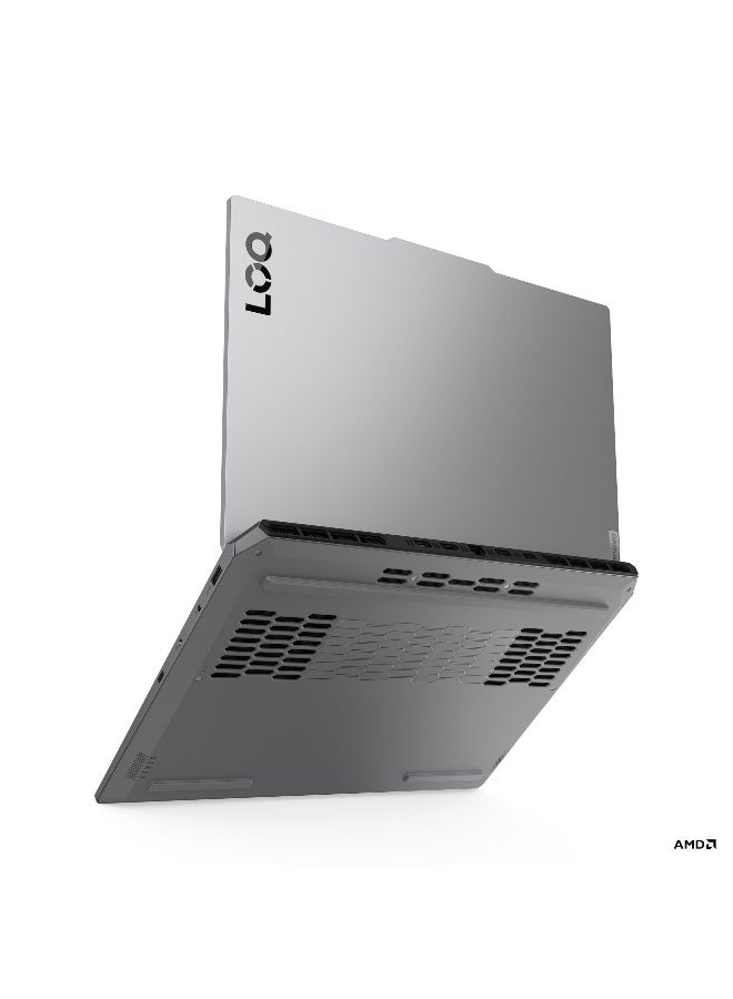 LOQ 15AHP10 Gaming Laptop, 15.6" FHD 144Hz IPS Display, AMD Ryzen 7 250, 16GB DDR5 RAM, 512GB SSD, NVIDIA GeForce RTX 5060 8GB Graphics, Wi-Fi 6, Backlit Keyboard English Luna Grey