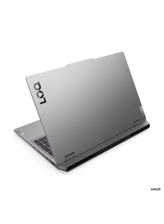 LOQ 15AHP10 Gaming Laptop, 15.6" FHD 144Hz IPS Display, AMD Ryzen 7 250, 16GB DDR5 RAM, 512GB SSD, NVIDIA GeForce RTX 5060 8GB Graphics, Wi-Fi 6, Backlit Keyboard English Luna Grey