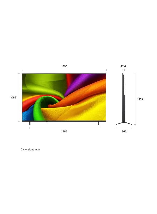 50" NANO 4K UHD AI Smart TV 2026 – NanoCell | α7 AI Processor Gen9 | HDR10 Pro | webOS | AI Hub | VRR | GeForce NOW | LG Shield-50NU850B6LA 50NU850B6LA Black