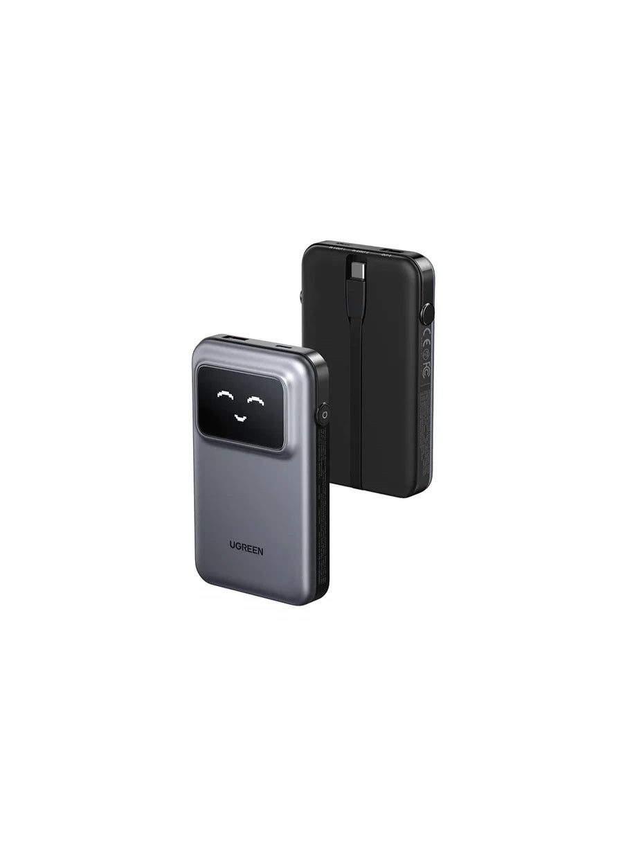 UGREEN PB511 Power Bank Robot 10000mAh With Built-in Cable USB-C grey