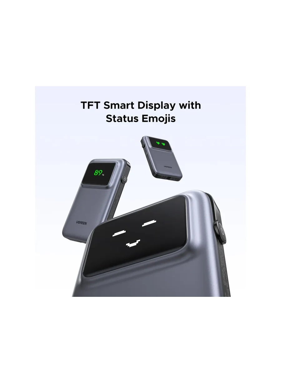 UGREEN PB511 Power Bank Robot 10000mAh With Built-in Cable USB-C grey