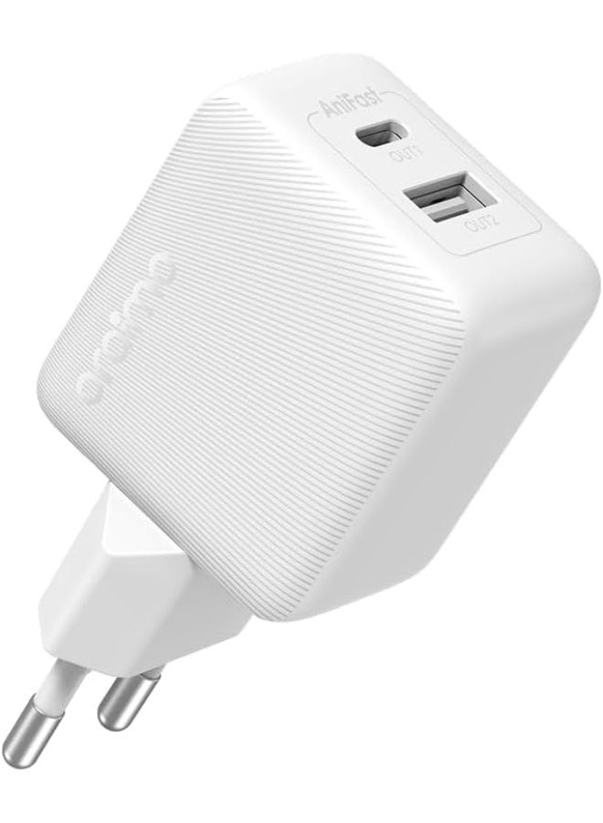Oraimo OCW‑5203E EU 20W USB-C Wall Charger Kit with USB-C to USB-C Cable, QC 3.0 & PD Fast Charging for Smartphones & USB-C Devices, EU Plug – White white