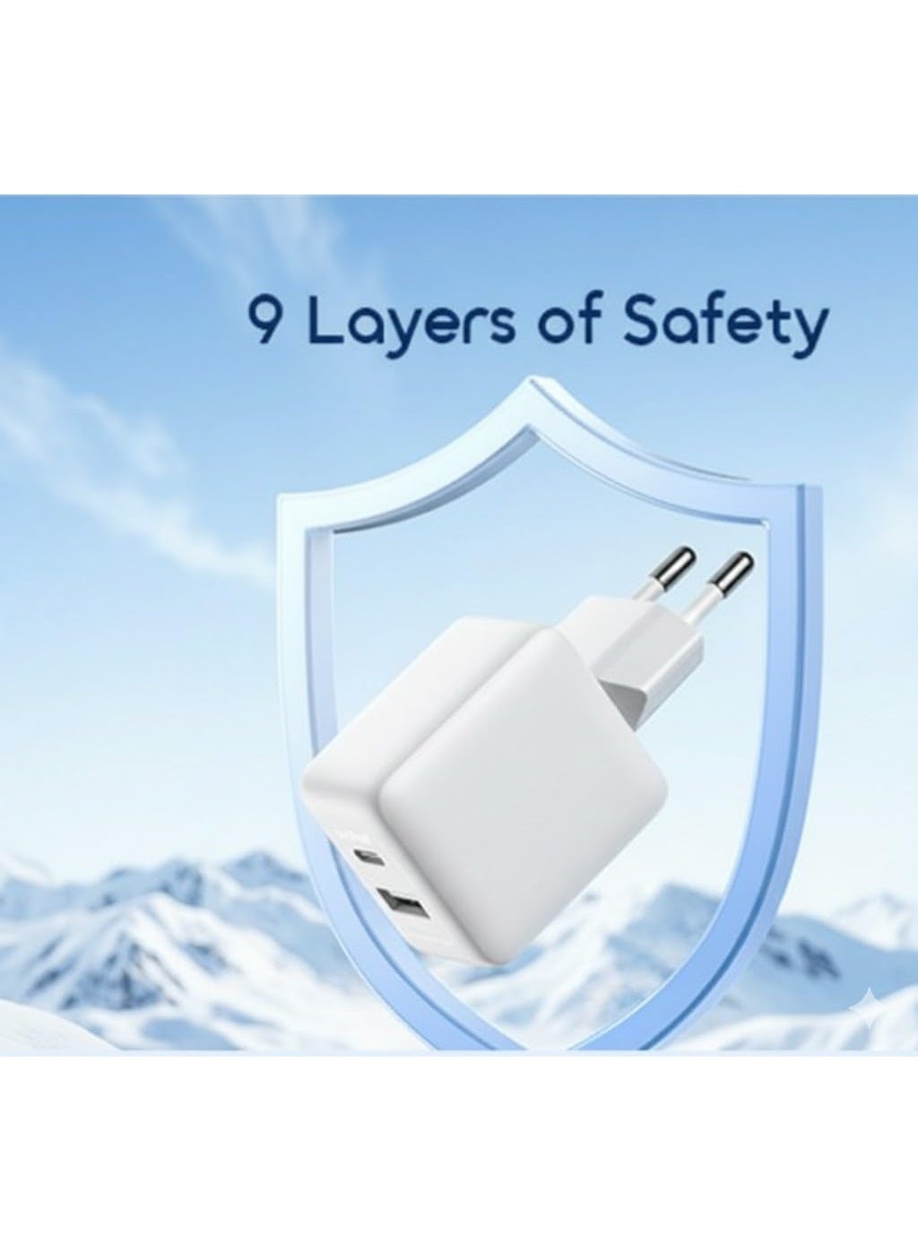 Oraimo OCW‑5203E EU 20W USB-C Wall Charger Kit with USB-C to USB-C Cable, QC 3.0 & PD Fast Charging for Smartphones & USB-C Devices, EU Plug – White white