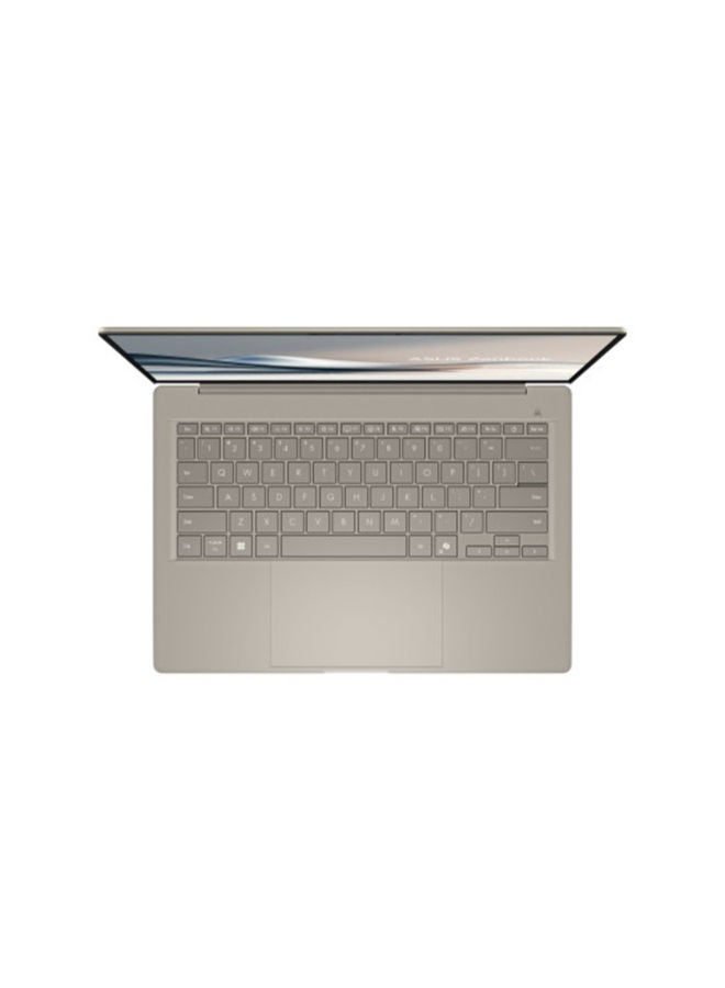 ASUS Zenbook A14 Laptop with 14 Inch WUXGA / Snapdragon X2 Elite X2E88100 / 16 Gigabyte / 512 Gigabyte SSD / Qualcomm Hexagon ark Beige
