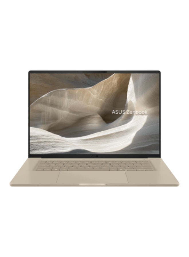 ASUS Zenbook A14 Laptop with 14 Inch WUXGA / Snapdragon X2 Elite X2E88100 / 16 Gigabyte / 512 Gigabyte SSD / Qualcomm Hexagon ark Beige