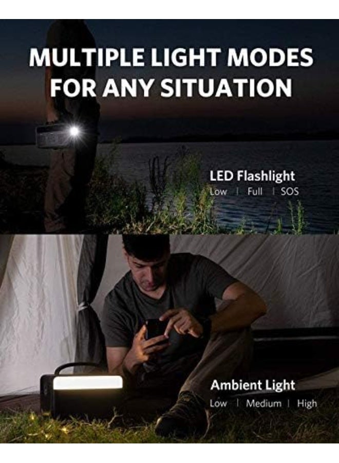 Anker Powerhouse II 400, 300W/388.8Wh Portable Power Station, Mobile Compact Power Generator with 220-240V Connection/60W USB-C Power Delivery, Power Supply for Camping, Travel, Emergencies black
