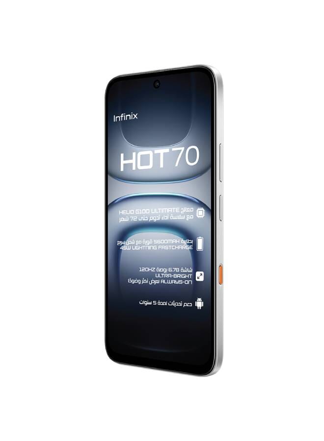 Hot 70 AI Dual SIM Silver Dancer 8GB(4+4)RAM 128GB 4G LTE - Middle East Version