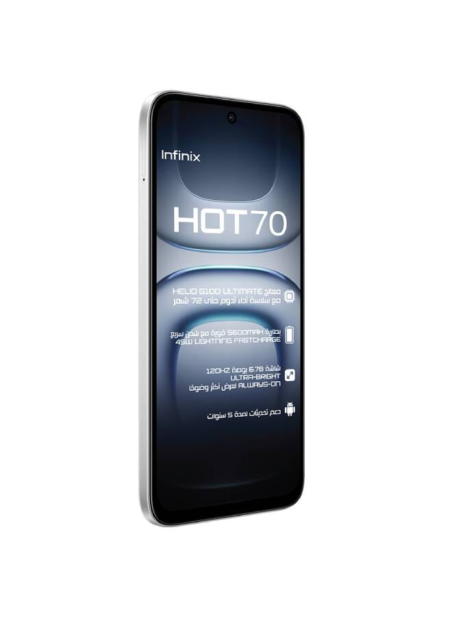 Hot 70 AI Dual SIM Silver Dancer 8GB(4+4)RAM 128GB 4G LTE - Middle East Version