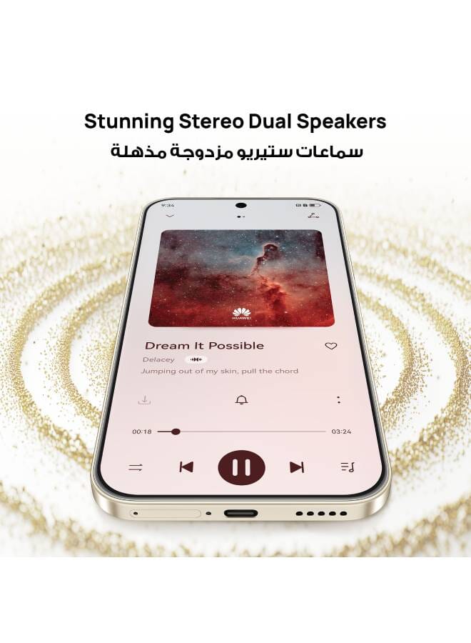 Nova 15 Max Dual SIM Lake Cyan  8+8 GB RAM 256GB with Free FreeBuds SE 3 Beige & 1 Year HUAWEI Care - Middle East Version