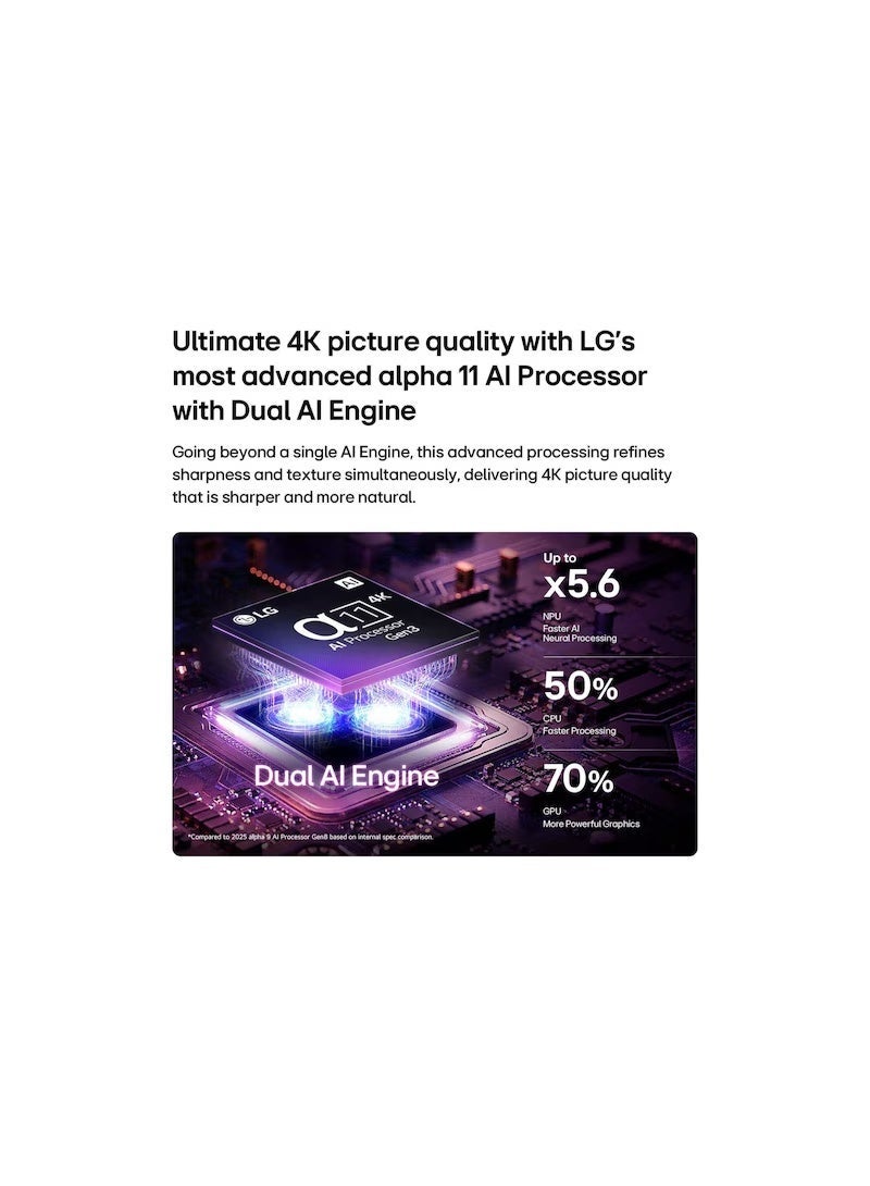 55 inch LG OLED evo AI C6 4K UHD Smart TV OLED55CS6VA black