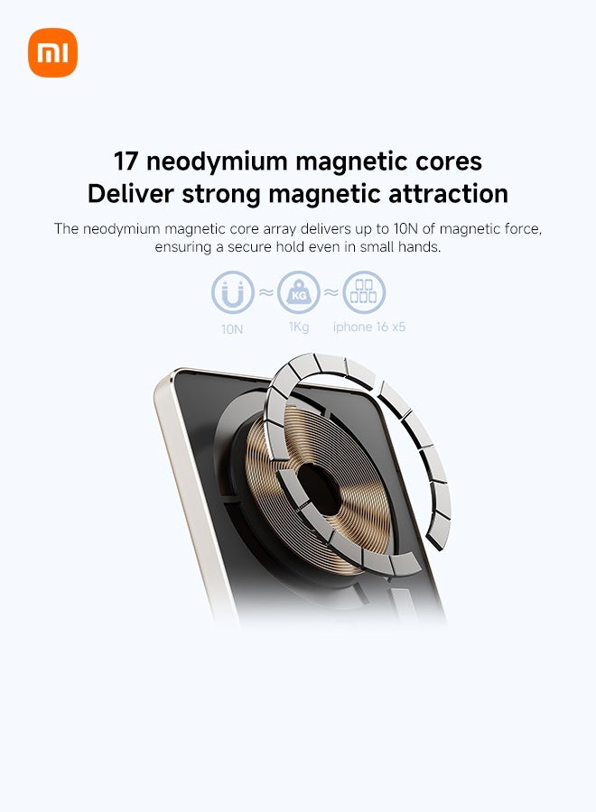 Xiaomi Super Slim Magnetic Power Bank 5000mAh, Ultra Thin Wireless Portable Charger for iPhone17/16/15/14/13 Series