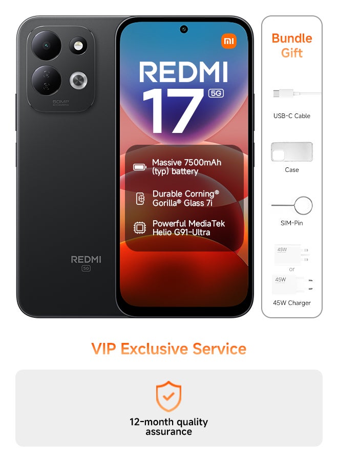 Redmi 17 Dual SIM 5G Orange 4GB RAM 128GB - Global Version