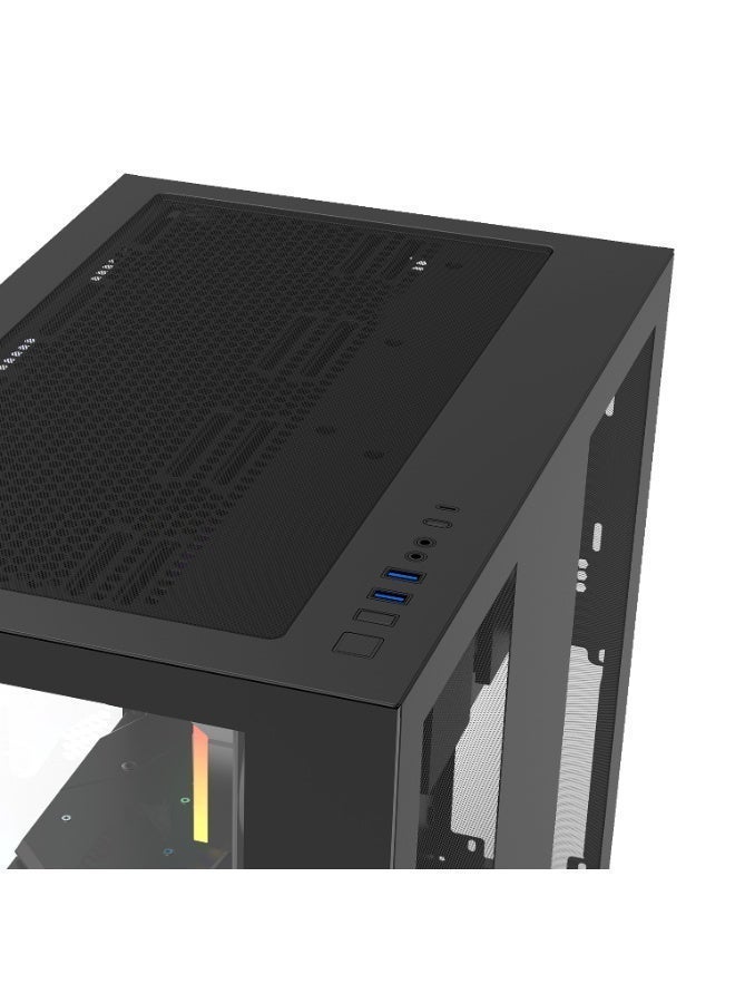 INFINIARC RTX 3050 GAMING DESKTOP PC (CUBE Case, B760 Motherboard, RTX 3050 6GB GPU, Core i5 CPU, 16GB DDR4 RAM, 1TB SSD M.2, Digital ARGB Air Cooler, 750W Gold PSU, Windows Pro), Black black