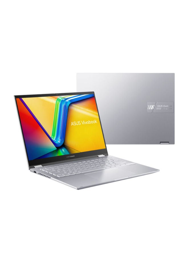 VIVOBOOK S14 Laptop with 14 Inch Full HD / Qualcomm Snapdragon X (X1-26-100) / 16 Gigabyte / 512 Gigabyte SSD / Qualcomm Adreno / with Rapoo M20 Plus Silent Wireless Optical Mouse Cool Silver