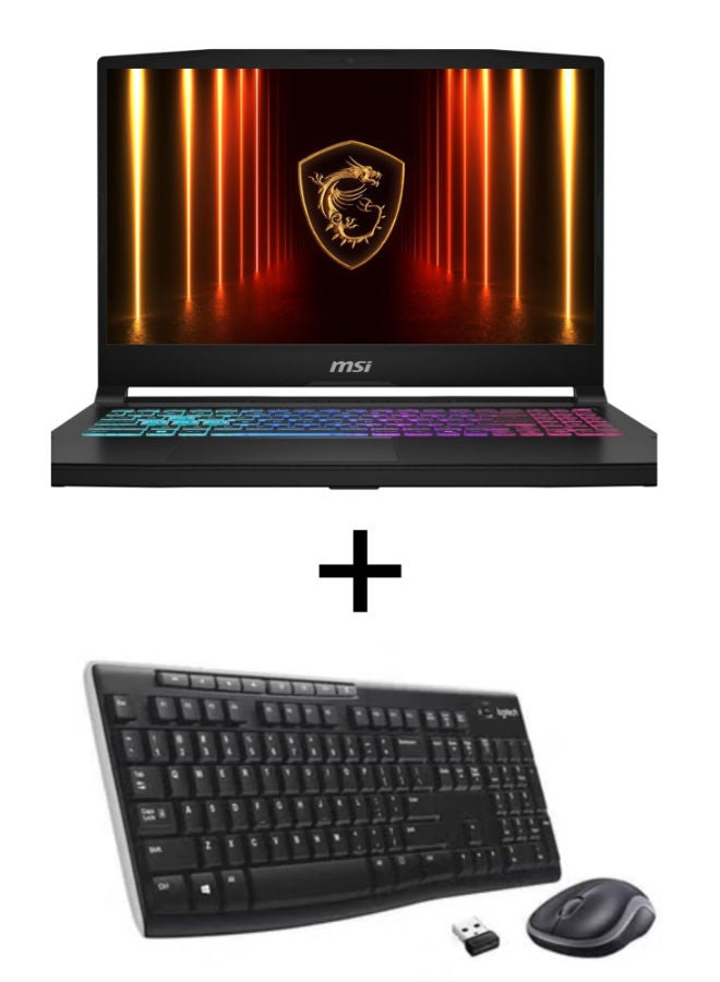 KATANA 15 HX Laptop with 15.6 Inch QHD / Intel Core i7-14650HX / 16 Gigabyte / 1 Terabyte SSD / NVIDIA GeForce RTX 5070 / with Logitech Mk270 Wireless Combo Keyboard and Mouse English black