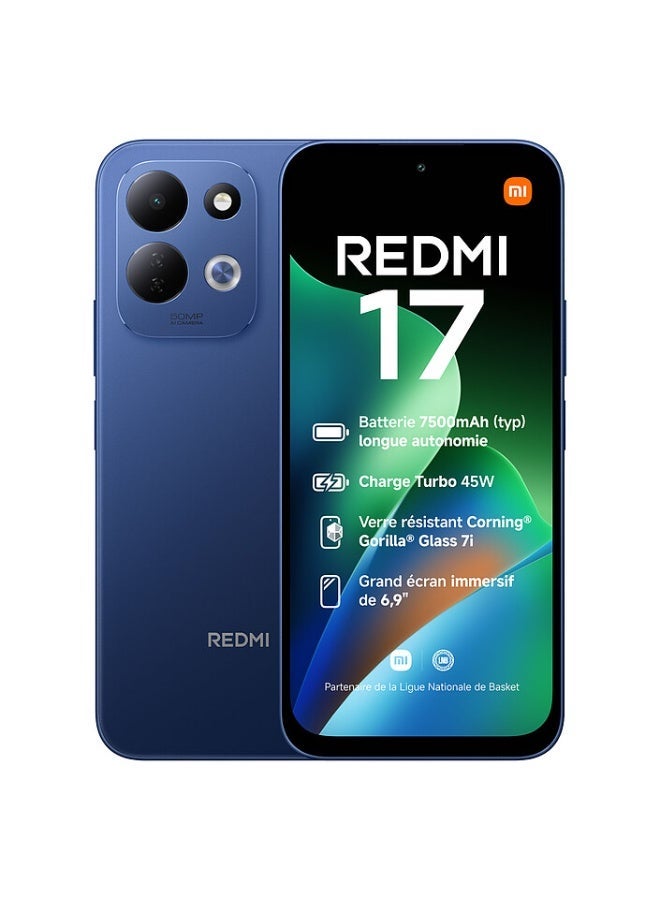 Redmi 17 Dual SIM Deep Blue 6GB RAM 256GB 4G With Free Xiaomi Power Bank Lite 10,000 mAh 22.5W Fast Charging (Color of Gift May Vary)