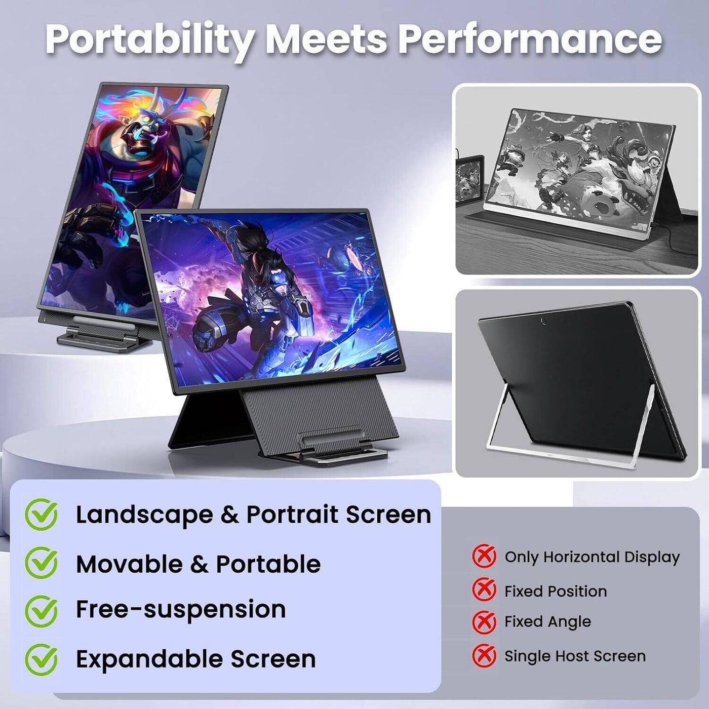 D1 23.8-Inch 2.5K QHD 180Hz IPS Portable Monitor