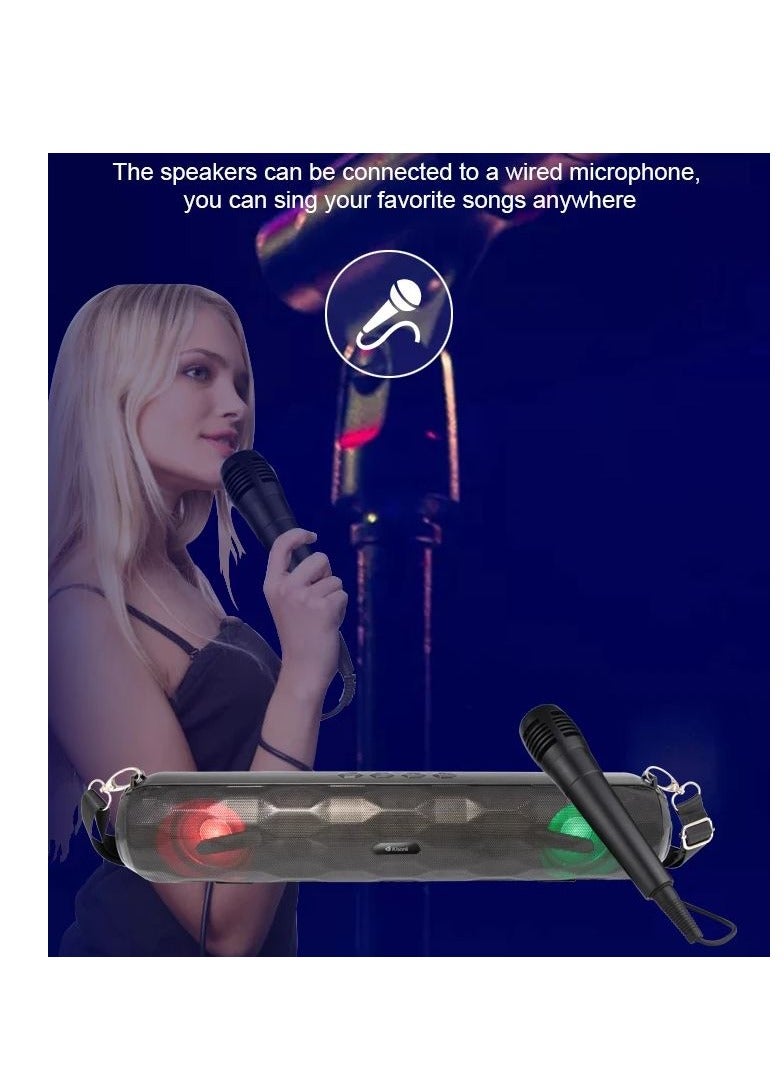 Kisonli LED-908 Blue Tooth LED Light Sound Systems Speaker With Microphone