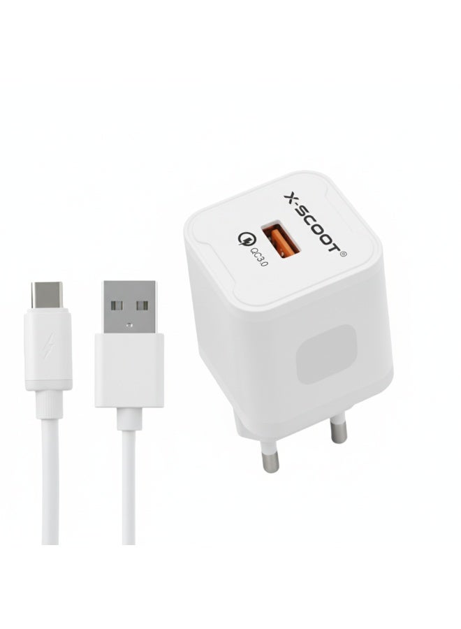 CH-268 65W Super Fast Mobile Wall Charger with LED HD Display , High Speed Charging Adapter for Phone and Smartphone, Dual Output USB & Type-C, GaN IQ Technology, Compact Travel Charger with Safe High Power Output - Black