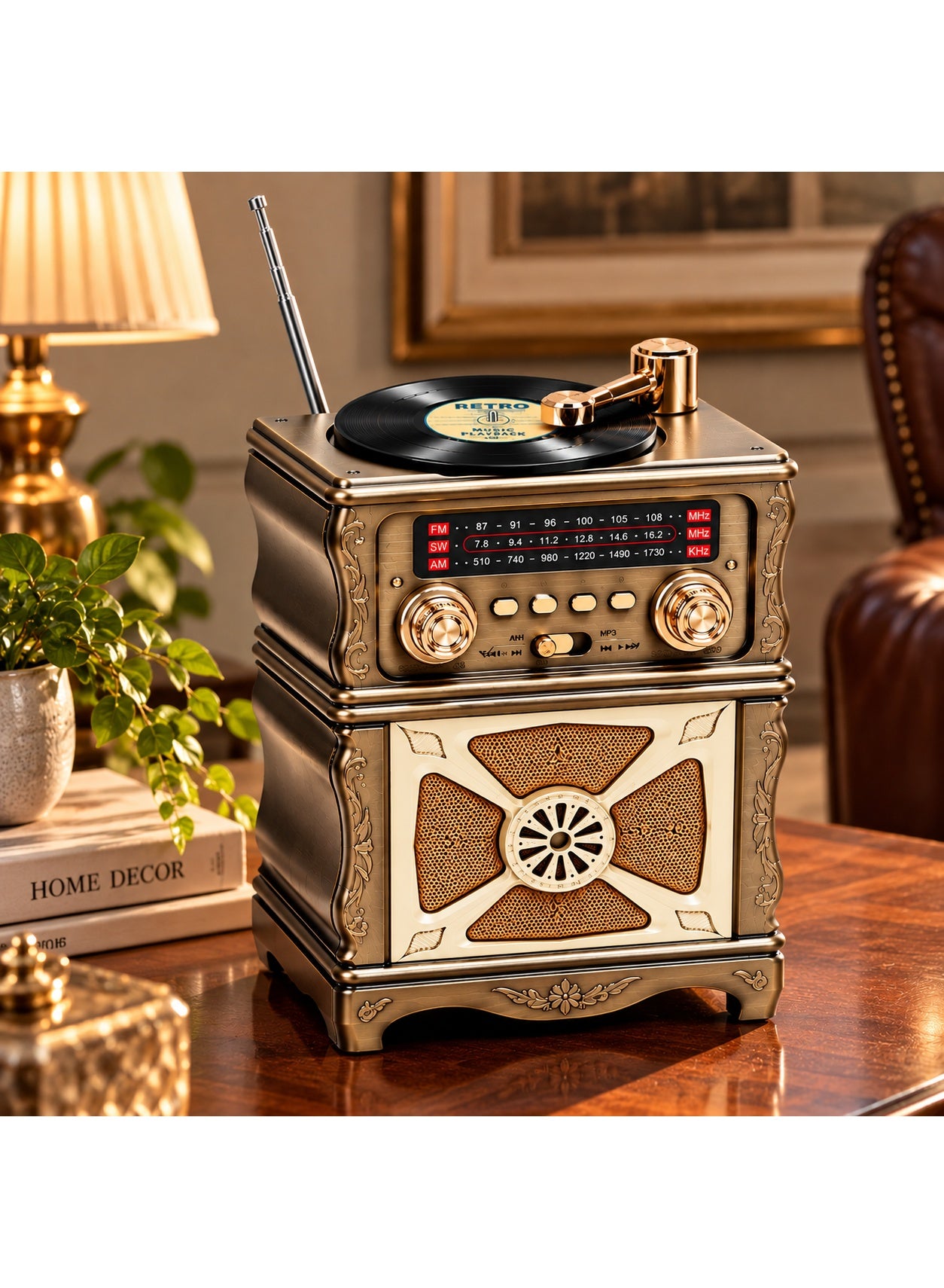 Feexot FX-2501B Vintage Retro Radio FM AM SW 3-Band Bluetooth Speaker USB TF AUX MP3 Rechargeable