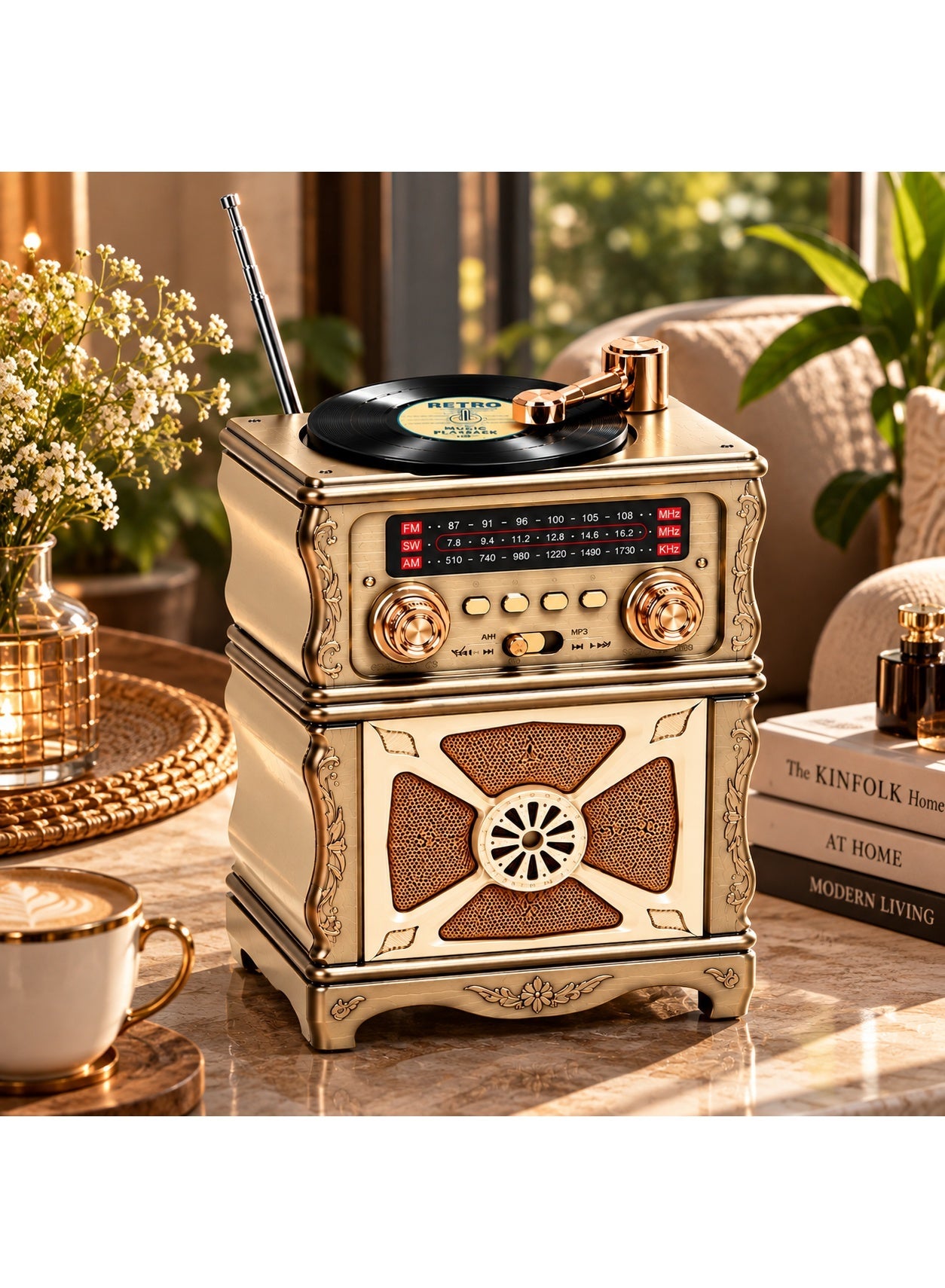 Feexot FX-2501B Vintage Retro Radio FM AM SW 3-Band Bluetooth Speaker USB TF AUX MP3 Rechargeable
