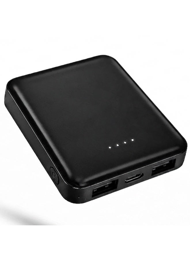 V28 5000mAh Portable Power Bank with USB-C Power Delivery, Dual USB Output, Fast Charging External Battery Pack, Compact Travel Charger with LED Battery Indicator, Micro Input for Smartphones, Tablets and USB Devices