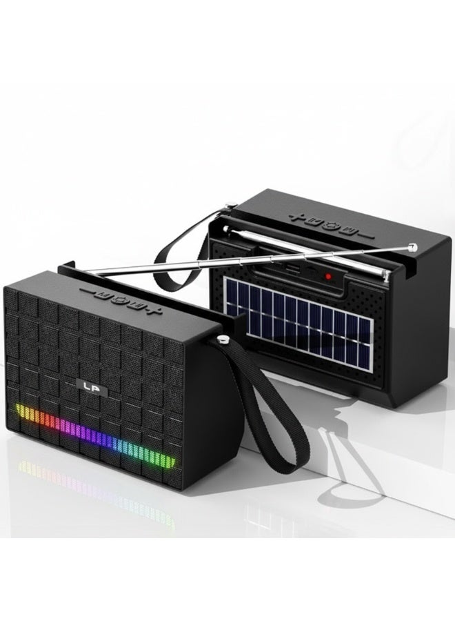 LP-V89 Solar Bluetooth Speaker – RGB Lighting, Powerful 10-30W Sound, FM Radio & Portable Outdoor DJ Speaker