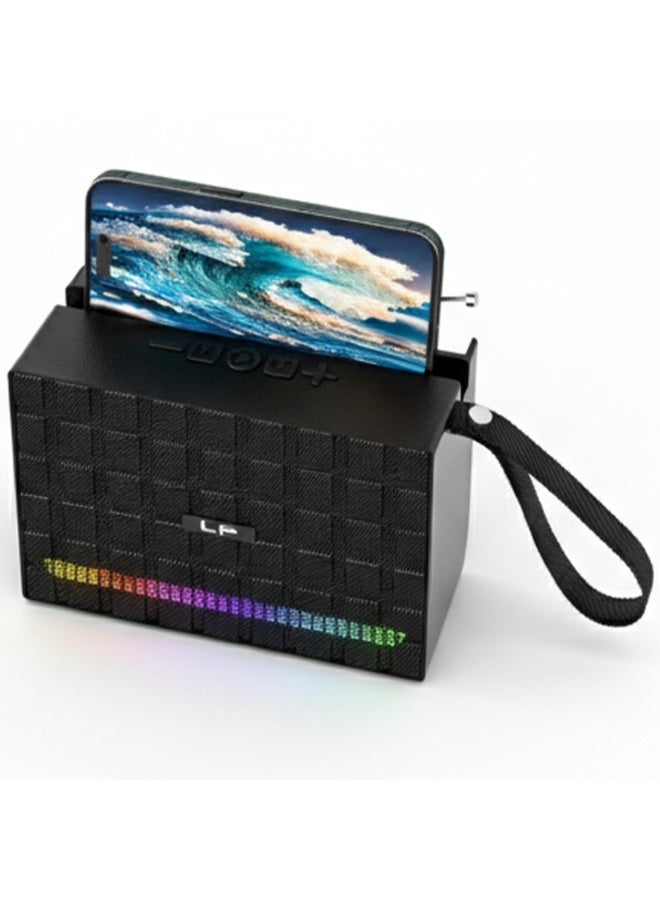 LP-V89 Solar Bluetooth Speaker – RGB Lighting, Powerful 10-30W Sound, FM Radio & Portable Outdoor DJ Speaker