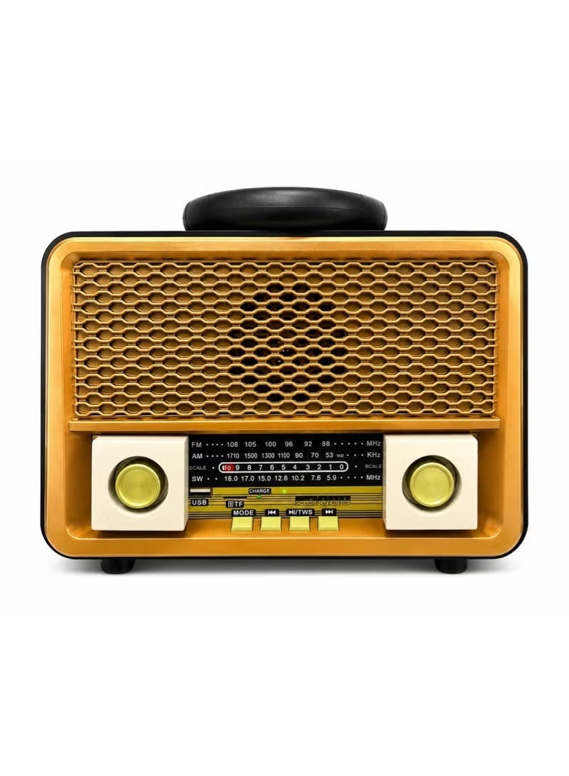 RX-BT1008 Portable Wireless Radio Speaker – FM/AM/SW 3-Band Radio, Bluetooth Audio Streaming, USB & TF Card Music Playback, 2.4G Audio Support, Rechargeable 18650 Lithium Battery, True Wireless Stereo (TWS) Pairing, Powerful Portable Sound, AC/DC Dual Power Supply, Ideal for Home, Outdoor –Multicolour