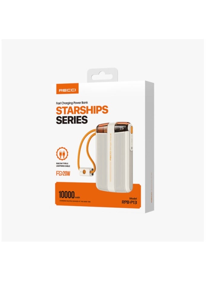 Recci RPB-P13 STARSHIPS Power Bank 10000 MAh Fast Charging