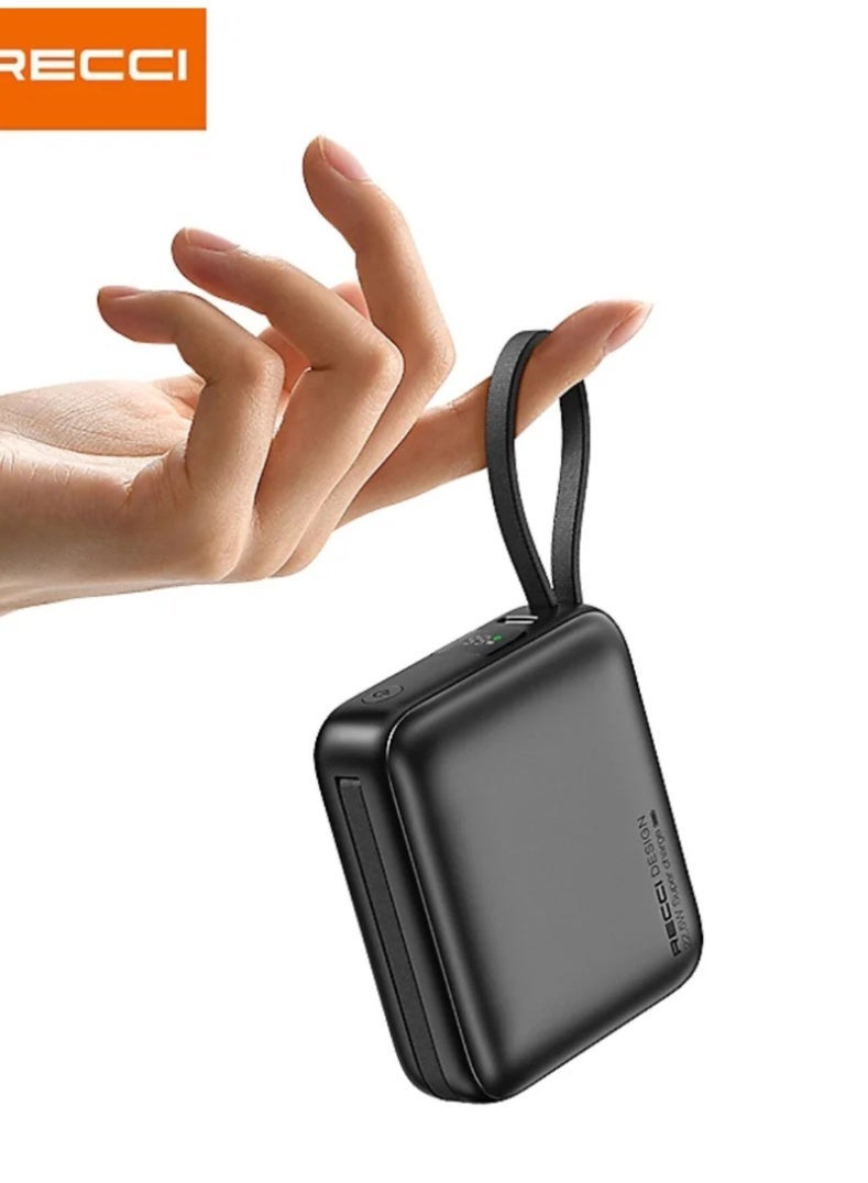 Recci Energy Block Power Bank 10000 mAh 22.5W With USB-C & Lightning Cable RPB-P62