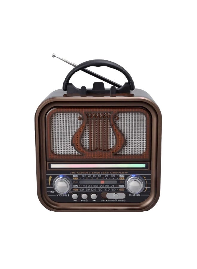 Retro Speaker Vintage Style Disco Light AM FM SW TV 4 Bands Stereo Sound Radio Speaker BT USB TF TWS Retro FM Speaker