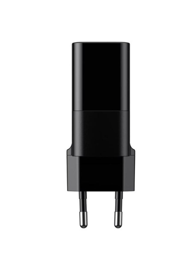 HAVIT UCLE001 GaN 30W Fast Wall Charger, USB-C & Dual USB-A Ports, Power Delivery (PD) & Quick Charge 3.0, EU Plug, Compact Fast Charging Adapter for iPhone, Samsung, iPad & USB Devices