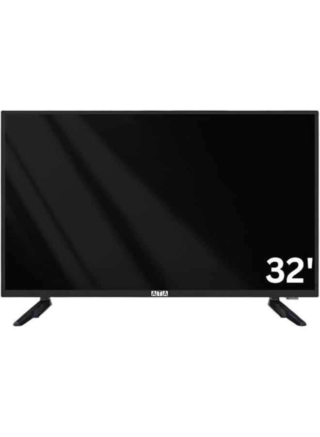 ATA 32-Inch HD LED TV - Crystal Clear Display, Sleep Timer Mode, Energy Efficient - Black Edition (ATA32HON)