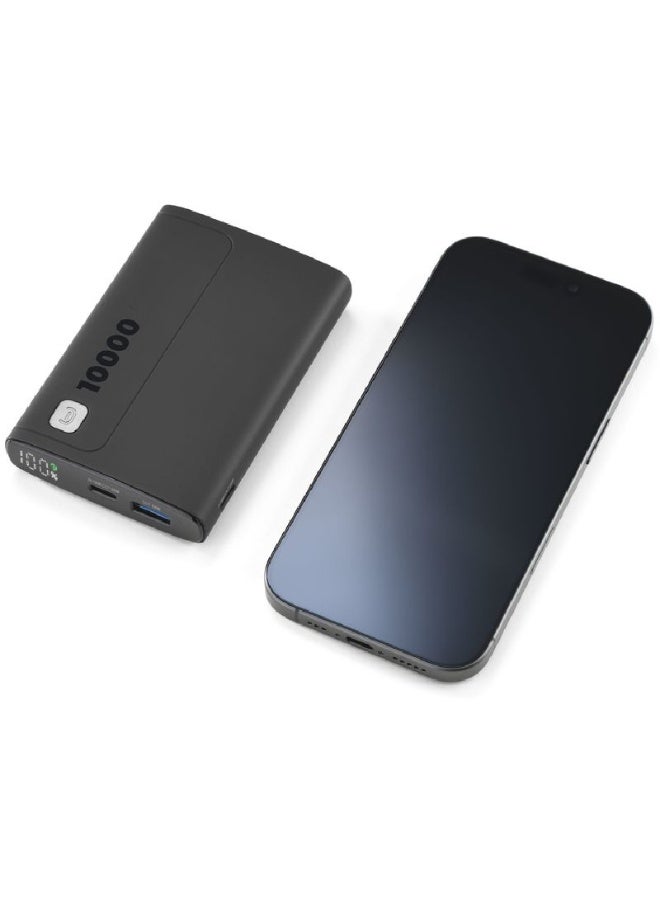 Cellularline Elite 10000mAh Power Bank – 20W Fast Charging Portable Battery, Black