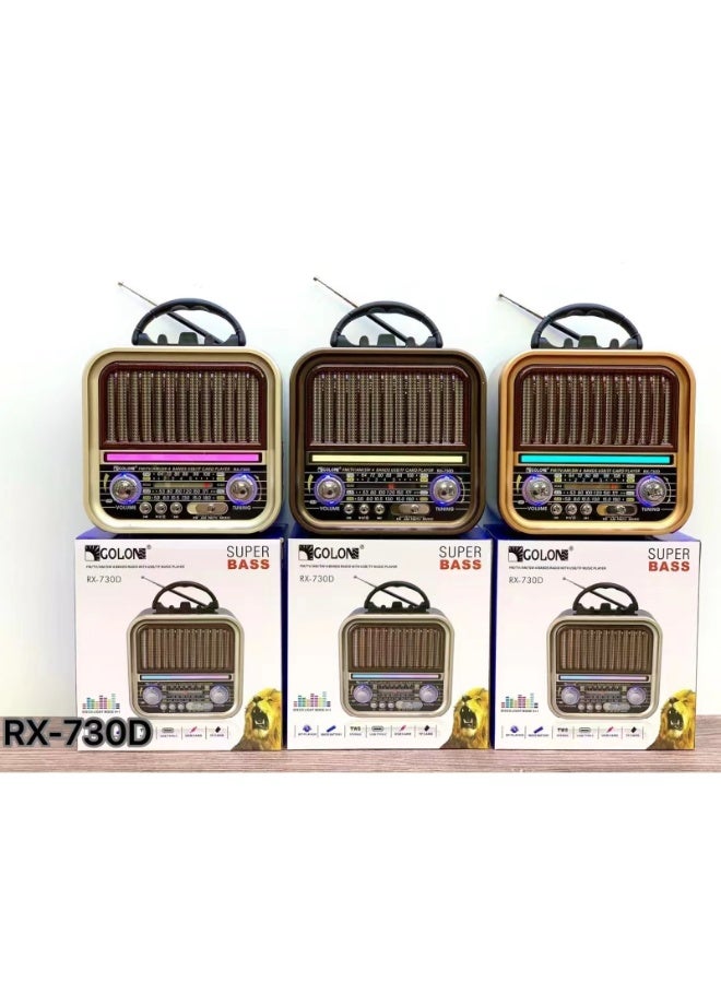 Retro Speaker Vintage Style Disco Light AM FM SW TV 4 Bands Stereo Sound Radio Speaker BT USB TF TWS Retro FM Speaker