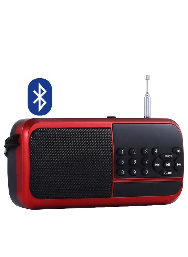 H798BT Portable Bluetooth Radio – FM Digital Radio with USB & TF Card MP3 Player, Bluetooth Speaker, 3.5mm AUX Input, Rechargeable Lithium Battery, Auto Scan & Channel Memory for Home, Travel & Outdoor