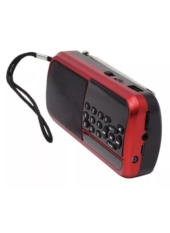 H798BT Portable Bluetooth Radio – FM Digital Radio with USB & TF Card MP3 Player, Bluetooth Speaker, 3.5mm AUX Input, Rechargeable Lithium Battery, Auto Scan & Channel Memory for Home, Travel & Outdoor