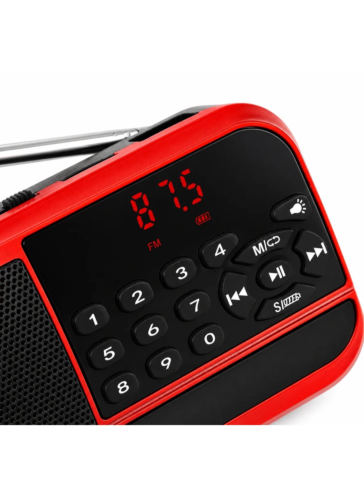 H798BT Portable Bluetooth Radio – FM Digital Radio with USB & TF Card MP3 Player, Bluetooth Speaker, 3.5mm AUX Input, Rechargeable Lithium Battery, Auto Scan & Channel Memory for Home, Travel & Outdoor