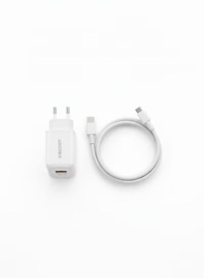 Super Fast VOOC Charger with Micro Cable 25W , Compact & Powerful Wall Adapter , QC 3.0 Quick Charge, Safe Charging Protection , Fast Charger for Smartphones & Tablets - White
