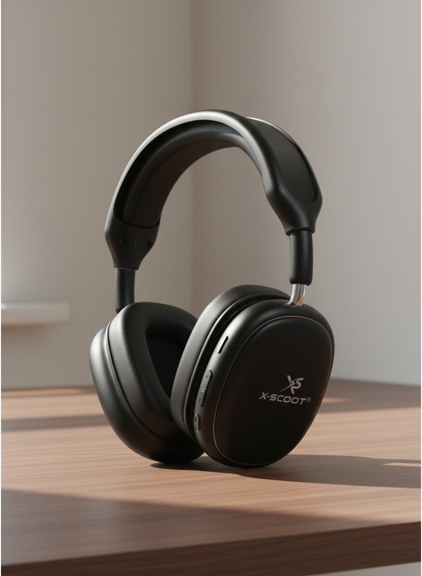XS-655 Wireless Bluetooth Headphones, 40mm Deep Bass Drivers, Hands-Free Calls, TF Card & 3.5mm AUX, Extra Soft Cushions, 24H Playtime, USB-C Charging