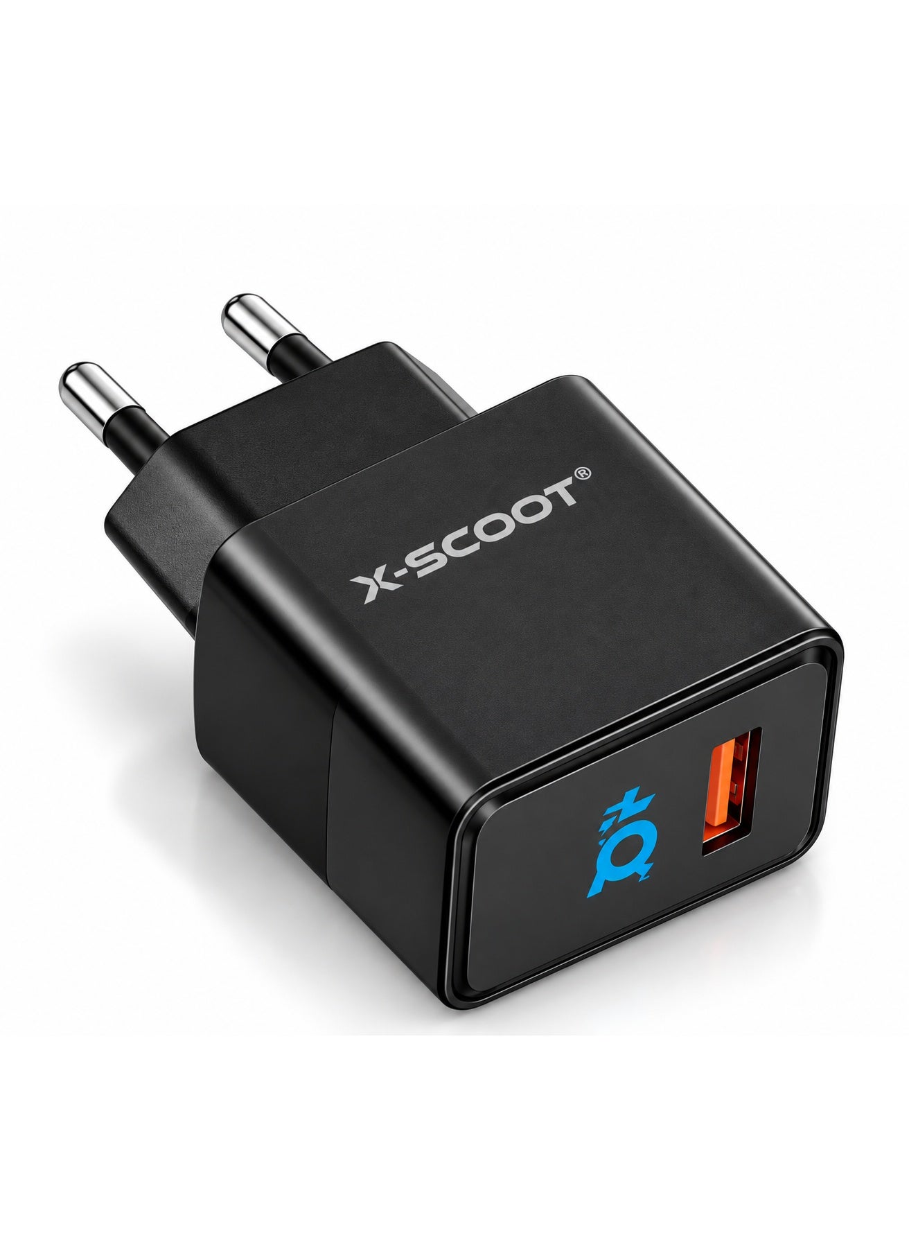 30W Fast Wall Charger with USB-C Cable, Smart IQ Auto-ID Output, Heat Resistant Safe Design, Universal USB-C Compatibility , Model CH-256, Black