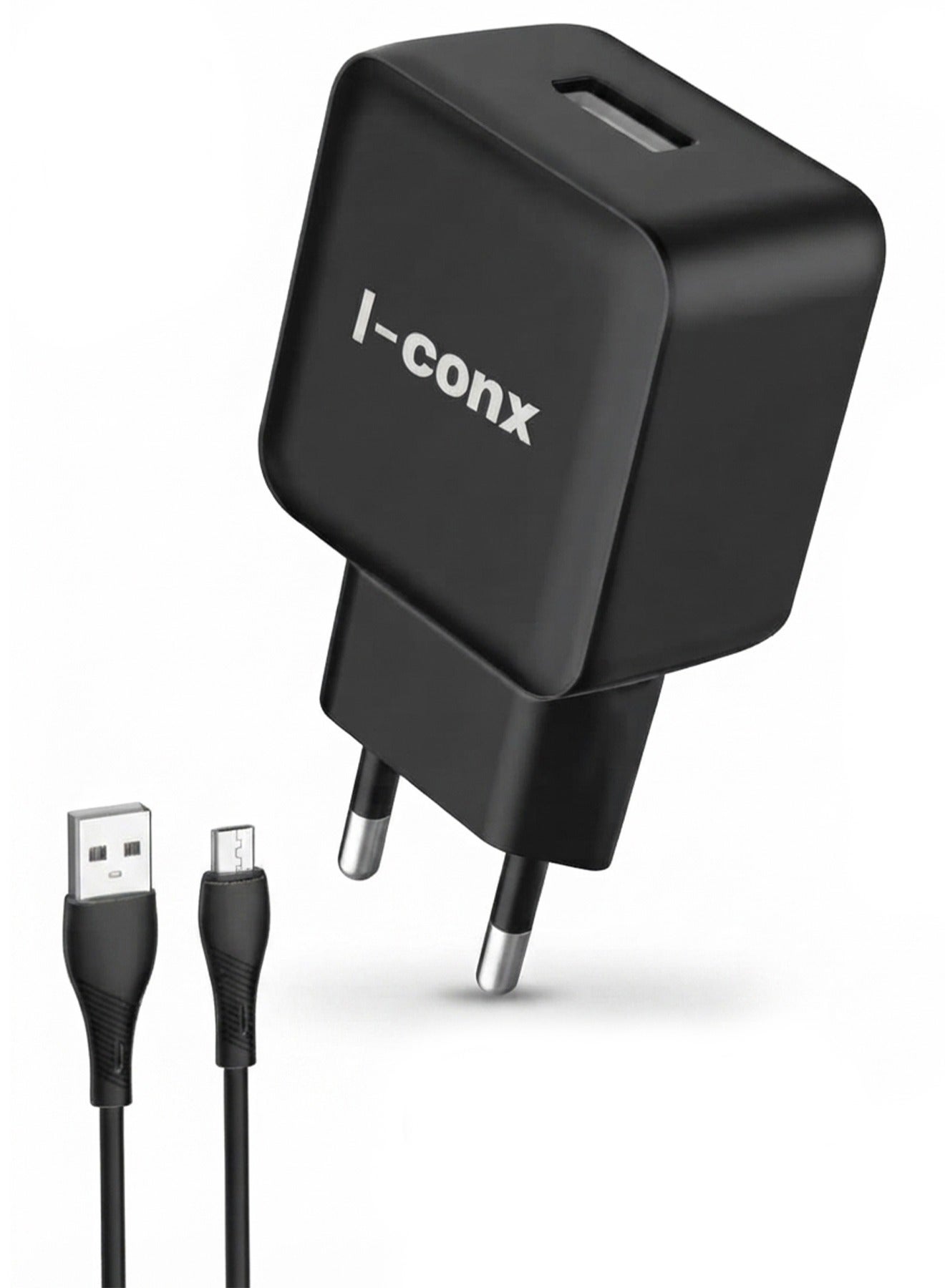 IC-09 18W QC 3.0 Fast Wall Charger with Micro USB Cable – USB Fast Charging Travel Adapter, Quick Charge 3.0 Power Plug, Smart Safe Charging for Samsung, Xiaomi, OPPO, Huawei & Micro USB Devices