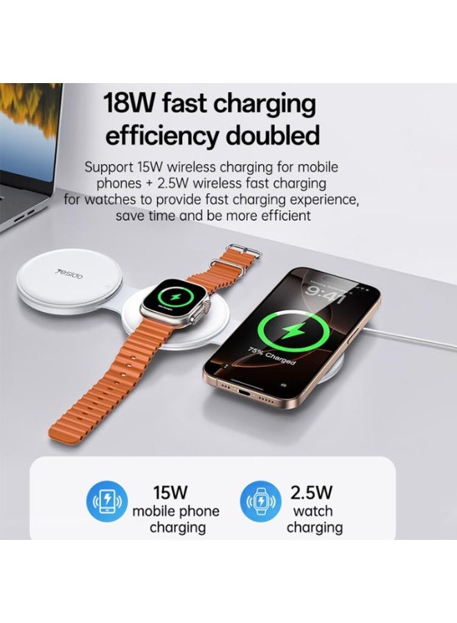DS29 5 in 1 Foldable Wireless Charger for Phone / Watch / Earphone