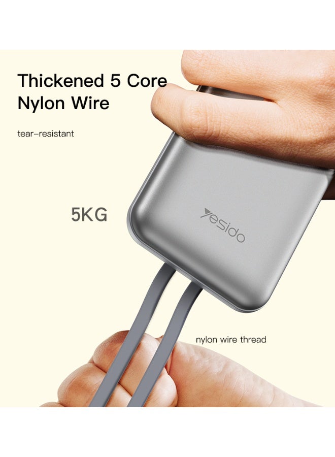 YP48 10000mah 22.5W PD20W Type-C Apple Interface Two Fast Charge Cables LED Display Power Bank