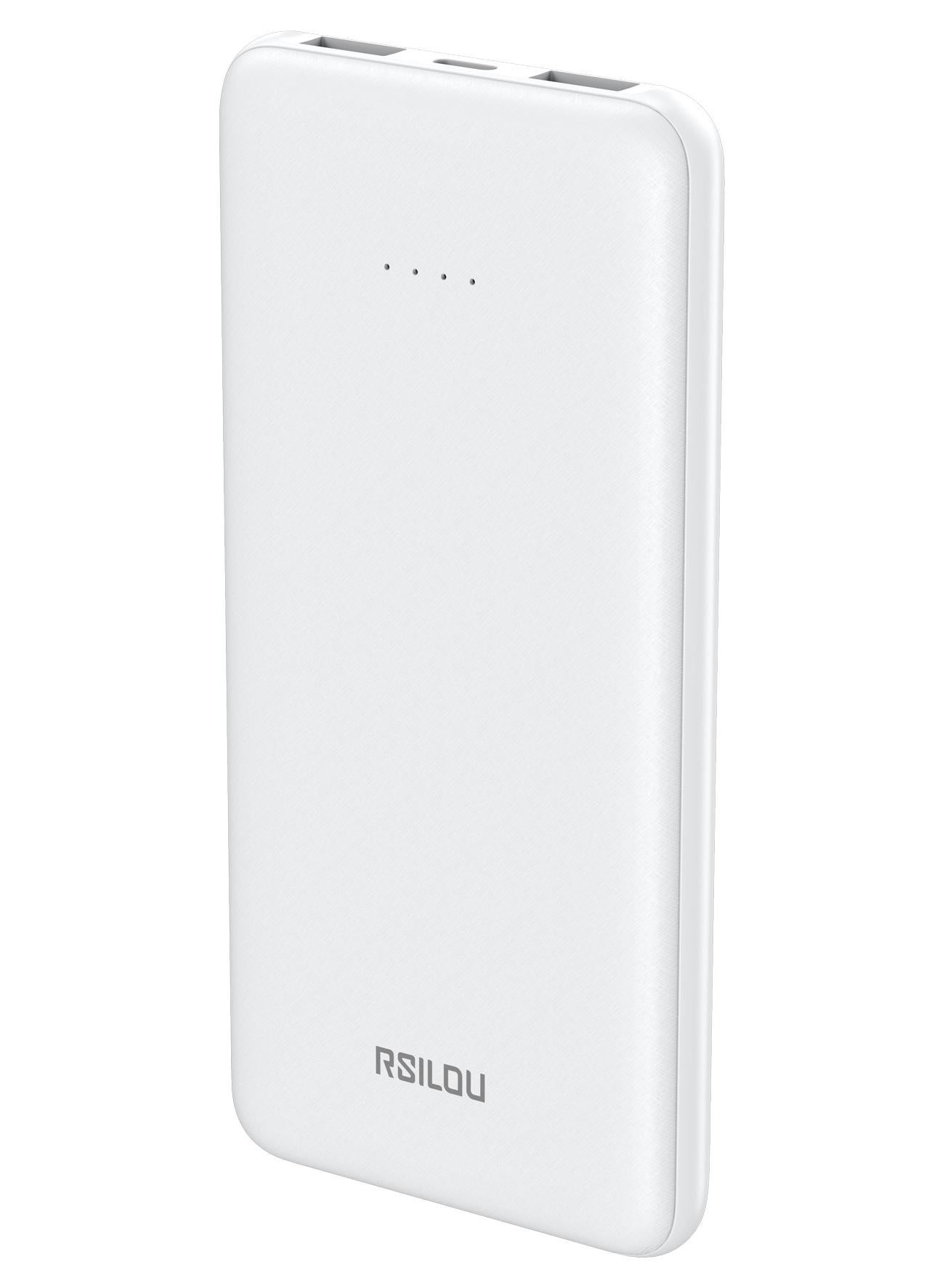R1003-002 10000mAh Capacity Power Bank, 37W total max Dual-Port Fast Charging, Smart Identification, Compact and Portable, Advanced Safety, 2 USB-A ports out and 1 USC-C in, Advanced Safety Features