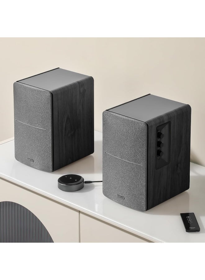Edifier R1280T Powered Bookshelf Speakers - 2.0 Active Near Field Studio Monitor, Black, 42 Watts RMS