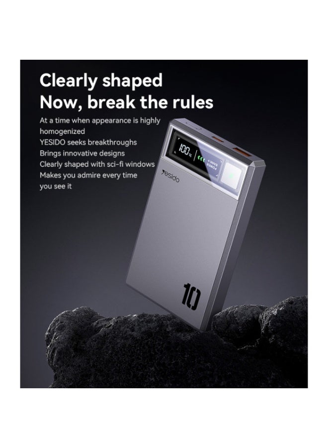 YP61 PD15W Fast Charging HD Digital Display Dual Port 10000mAh Magnetic Wireless Charging Power Bank