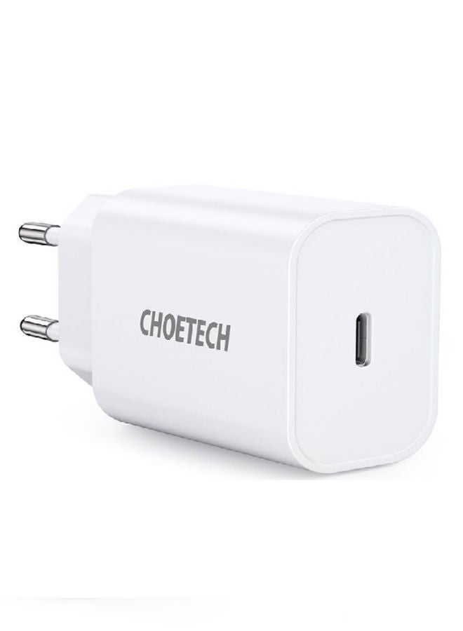 25W QC 3.0 Super Fast Wall Charger, USB Quick Charge Power Adapter, Compact Fast Charging Plug for Smartphones, Tablets, Power Banks and USB Compatible Devices With a USB To Type-C Cable